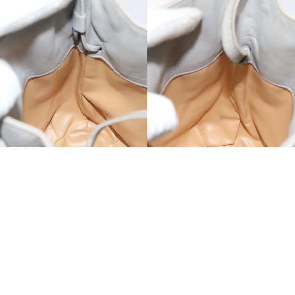 CELINE Shoulder Bag Leather Light Blue Gold - Picture 12 of 12